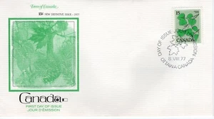 FLOWERS OF CANADA 15c, 1977 FDC16107 - Picture 1 of 1