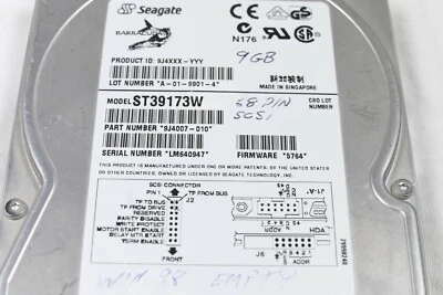 Seagate ST39173W 9GB SCSI 68 PIN Firmware 5764 - Image 1 of 4