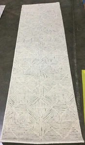 IVORY / LIGHT BLUE 2'-3" X 8' Flaw in Rug, Reduced Price 1172661160 ABT763J-28 - Picture 1 of 3