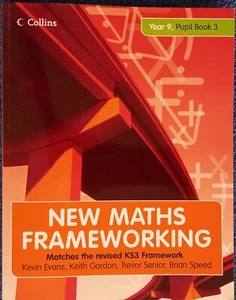 New Maths Frameworking Year 9 Book 3 Paperback Textbook 2008 Like New Higher - Picture 1 of 3