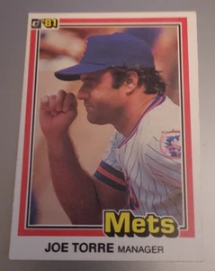 JOE TORRE 1981 DONRUSS #506 NEW YORK METS MANAGER - Foto 1 di 6
