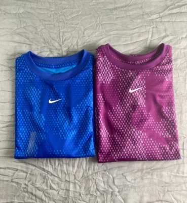 Nike Boy's Youth FN8694 Dri-Fit Short Sleeve All Over Print Polyester Shirt NEW - Image 1 of 4