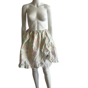 Gonna vintage vintage multicolore colore pastello floreale elastico in vita gonna S/M - Foto 1 di 4