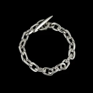 Danish Sterling Silver Anchor Chain Bracelet. 54g. - Picture 1 of 4