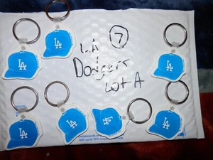 Los Angeles Dodgers Keychain lot (7) NEW VTG 1993 90's Lot A rubber key rings - Picture 1 of 5