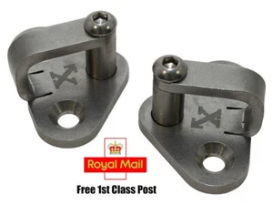 Land Rover Defender Door Strikers - X-Trouser - Stainless Steel - Pair - X-Eng - Picture 1 of 3