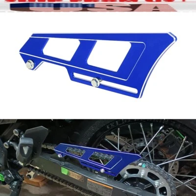 US CNC Aluminum BLUE Heel Guard Rear Chain Cover For SUZUKI DR650 /S/SE 1996+ - Image 1 of 4