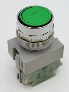 Idec ABW Green Push Button Switch Heavy Duty Screw Terminal 120-600 Volt AC - Picture 1 of 16