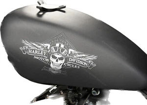 Pack 2 Stickers Harley Davidson Pegatinas Chopper Custom Bike autocollant Logo - Imagen 1 de 6