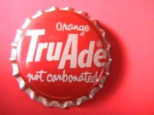 BOTTLE CAP UNUSED PLASTIC LINED ORANGE TRUADE TRU ADE NOT CABONATED W BARRINGTON - Picture 1 of 3
