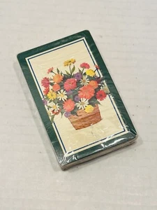 Vintage Basket Of Flowers Hoyle Brand Deck Of Playing Cards SEALED USA - Picture 1 of 5