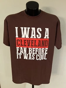 Cleveland Browns Jerzees Dri Power Kurzarm T-Shirt XL Herren Braun - Bild 1 von 7