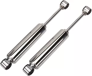 Short Tube Shock Absorbers 50/50 Gas Chrome Plated 14-5/8" ext. 9-5/8" col. Pair - Foto 1 di 5