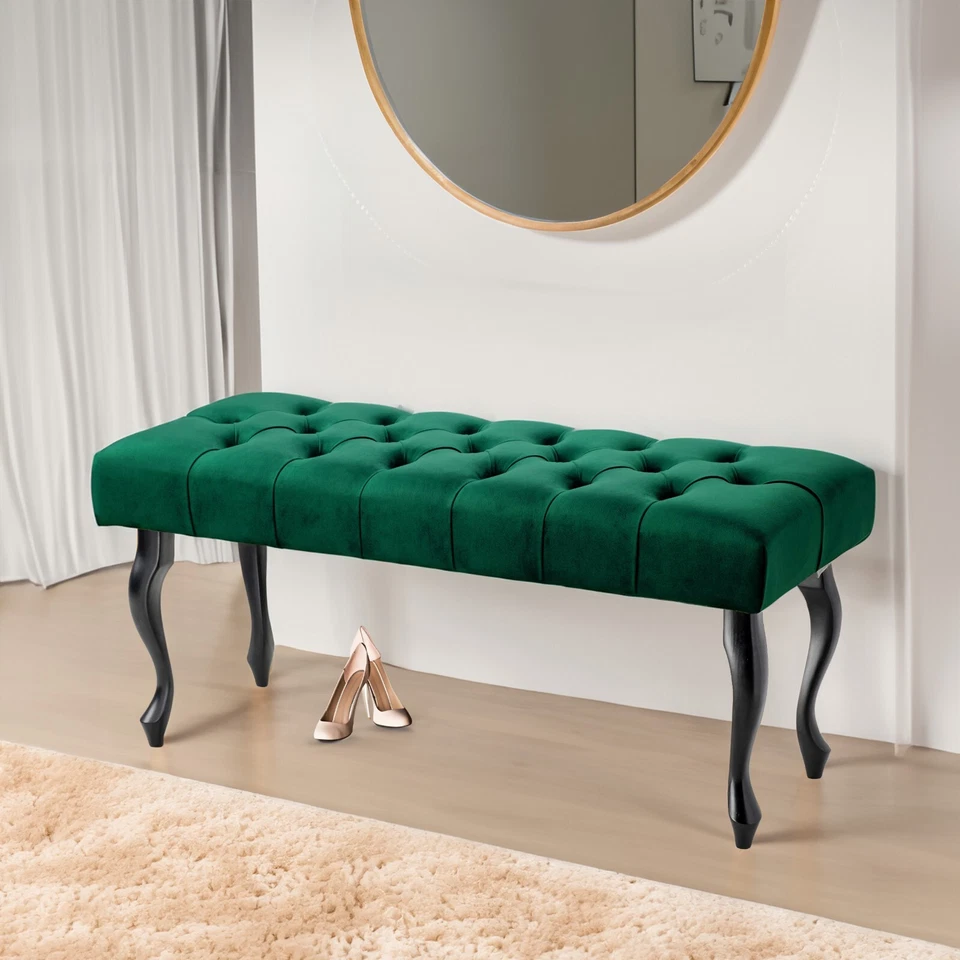 Sitzbank HANDGEMACHT Polsterbank Holzbank Gepolstert Bettbank Polster Flurbank - Bild 1 von 4