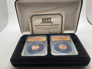 2009 P & D Lincoln Cabin,2 coins, ANACS MS 67 FDOI, #9194 OR #9366 of #9849 COA - Picture 1 of 5