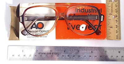 EN CAJA - Gafas industriales ópticas americanas vintage ajuste flexible AO 209199 EE. UU. Foto 1 de 4