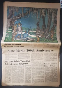 1970 Charleston SC Tricentennial Edition News & Courier Newspaper History 6parts - Picture 1 of 10