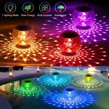 Lampe de piscine flottante solaire RVB changement de couleur rotatif étanche lampe d'étang de jardin