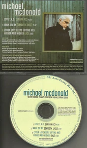 Doobie Brothers MICHAEL McDONALD 2007 Rare 3 TRK SAMPLER PROMO DJ CD Single USA - Picture 1 of 1