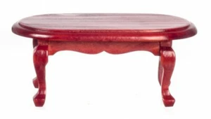 Miniature Dollhouse Oval Coffee Table Mahogany T3428 1:12 Scale New - Picture 1 of 1
