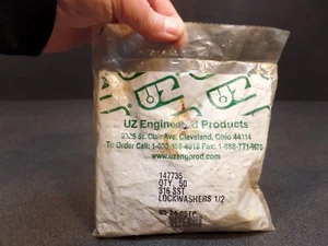 VINTAGE HARLEY DAVIDSON NOS UZ ENGINEERED 1/2 LOCK WASHERS 50 PIECE 147735  - Picture 1 of 1