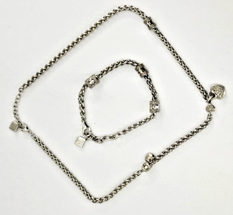 Schönes Schmuckset Pierre Cardin 925 Sterling Silber Halskette + Armband Nr.675 - Bild 1 von 4