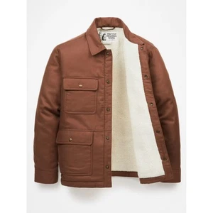 Marmot Men's Ridgefield Fleece-Lined Flannel Shirt Jacket XL Brown Pinecone - Picture 1 of 2