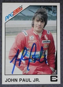 Indy 500 driver John Paul Jr. signed autographed 1983 A & S Racing Card RARE - - Picture 1 of 1