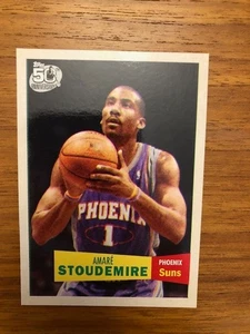 2007-08 Topps 50th Anniversary 1957-58 Basketball Card Amare Stoudemire #1 NRMT - Picture 1 of 2