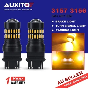 LED 2X 3157 Bulbs Reverse LED Turn Backup Signal Light Lamp 3156 3057 4157 Amber - Picture 1 of 12