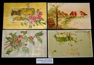 ANTIQUE Postcards Lot of 4 Over 110 Years Old Lot#108 Variety Mix - Picture 1 of 2