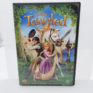 Tangled DVD 2010 Disney Animated Movie Flynn Rider Rapunzel - Foto 1 di 1