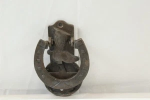 Vintage Cast Iron Lucky Horse Shoe Door Knock Western Farmhouse Ranch Theme - Picture 1 of 6