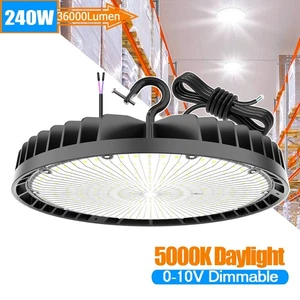 240W UFO LED High Bay Area Light Fixture IP65 Commercial GYM Garage Shop Lights - Picture 1 of 13