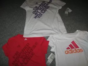 ADIDAS Girl's T-Shirts or Tank Top,Cotton Blend, All Styles, Sizes and Colors - Picture 1 of 19