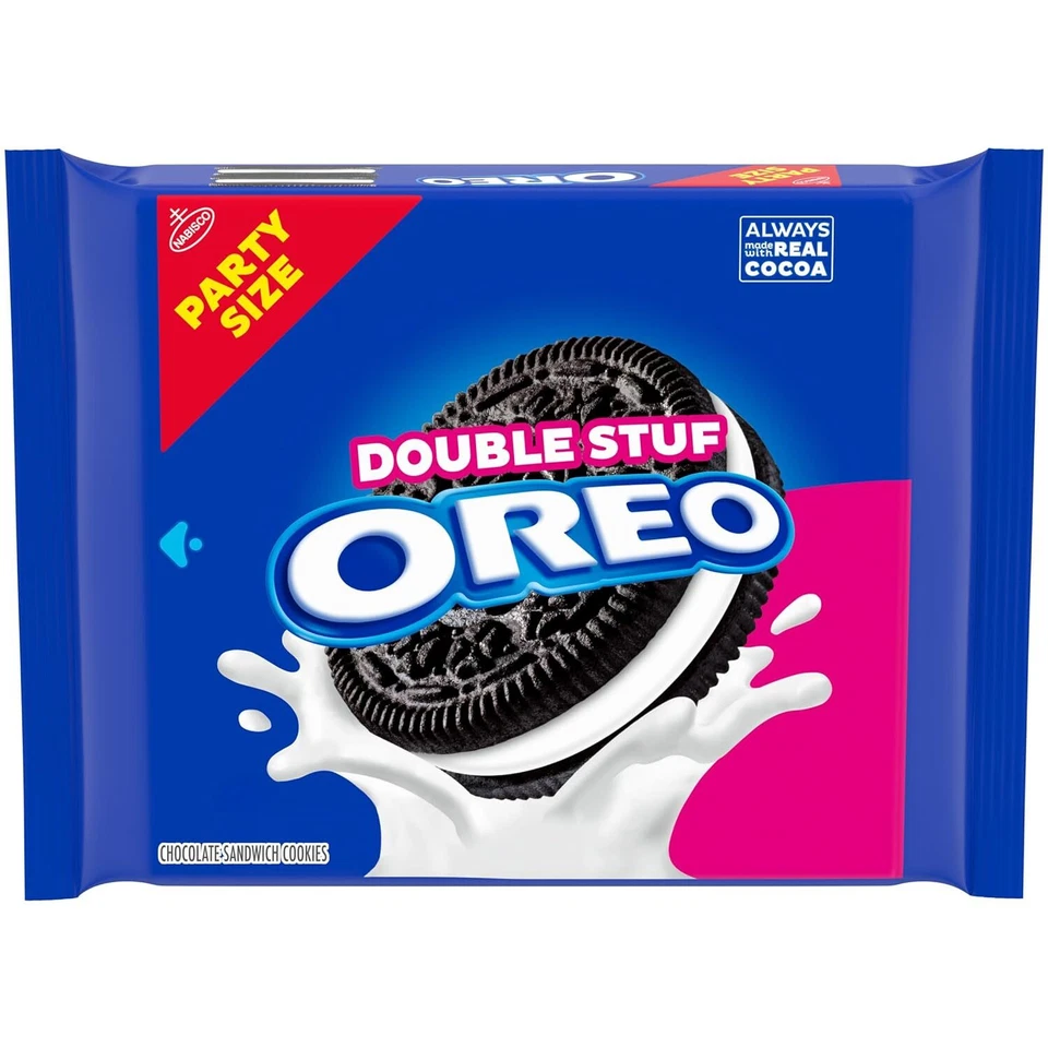 OREO Double Stuf Chocolate Sandwich Cookies Party Size 24.95 oz