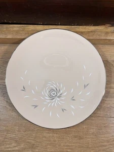 Flintridge China Salad Plate Daybreak Tan Grey White Platinum Edge Vintage CA - Picture 1 of 8