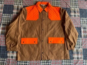 New Woolrich Blaze Orange and Tan Button Up Hunting Shirt Men’s Size XL - Picture 1 of 10