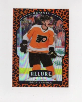 2020-21 UD Allure Egor Zamula RC #97 Leopard Parallel Philadelphia Flyers - Image 1 of 2