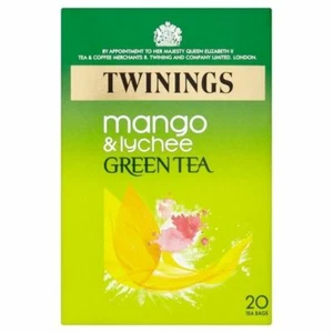 Twinings Green Tea with Mango & Lychee 20 per pack - Pack of 6 - Picture 1 of 1