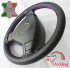 FOR MERCEDES CLA CLASS 14-18 BLACK PERF LEATHER STEERING WHEEL COVER PURPLE STIT