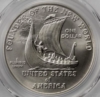 2000 PCGS MS68 "Lightning Storm" Struck Thru Thread Ericson Dollar Mint Error - Image 1 of 4