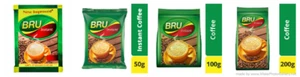 Bru Instant Coffee Powder Refill Pack Blend of Coffee & Chicory Select Pack - Picture 1 of 14