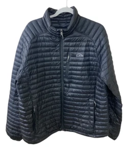 LL Bean Coat Mens XL Extra Large Goose Down Black Puffer Ultralight 850 Stowaway - Picture 1 of 3