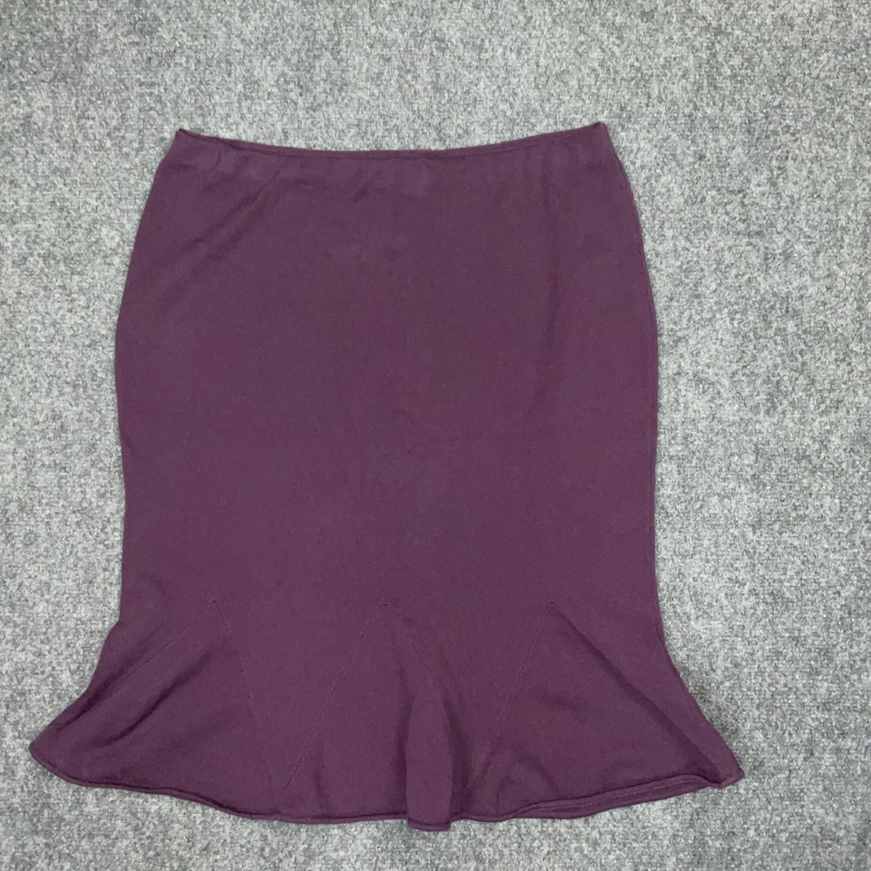 Falda Malo Mujer Talla 46 M Púrpura Trompeta Tejida Pull On Foto 1 de 4