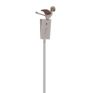 Frühlingsdekoration Singvogel auf Stab natur Höhe=5cm NEU Frühling Vogelhaus - Picture 1 of 2
