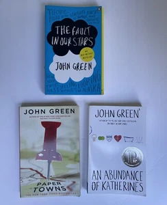 John Green Teen beleuchtetes Buch Posten 3 Romane Fehler Sterne Papier Städte Fülle Freundlichkeit - Bild 1 von 7