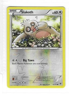 Pokemon --- SLAKOTH --- XY Furious Fists! REVERSE HOLO! NM/Mint! 81/111 - Image 1 of 3