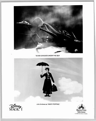 Mary Poppins 20.000 Léguas Submarinas Filme Impressão 8x10 Animação Vintage - Imagem 1 de 2