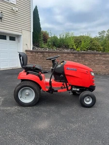 2013 Simplicity Broadmoor Riding Lawn Tractor with Plow and Tow Behind Dump Cart - Picture 1 of 5